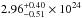 \hbox{$2.96^{+0.40}_{-0.51}\times10^{24}$}