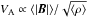 \hbox{$V_{\rm A} \propto \langle |\vec{B}| \rangle/\sqrt{\langle \rho \rangle}$}