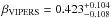 \hbox{$\beta_{\rm VIPERS} = 0.423^{+0.104}_{-0.108}$}