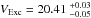 \hbox{$V_{\rm Exc}=20.41~^{+0.03}_{-0.05}$}