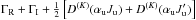 \hbox{$\Gamma _{\rm R}+\Gamma _{\rm I}+\tfrac{1}{2}\left[ D^{(K)}(\alpha _{\rm u}J_{\rm u})+D^{(K)}(\alpha _{\rm u}J_{\rm u}^{\prime })\right] $}