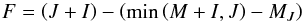 \appendix \setcounter{section}{1} \begin{equation} F=\left( J+I\right) -\left( \min \left( M+I,J\right) -M_{J}\right) \label{eq -- findf>0} \end{equation}