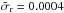 \hbox{$\tilde{\sigma} _{\rm r} = 0.0004$}