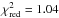 \hbox{$\chi^2_{\rm red}=1.04$}