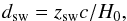 \begin{equation} d_{\rm sw}=z_{\rm sw}c/H_0 \label{bllac_distance} , \end{equation}