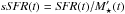 \hbox{${\it sSFR}(t) = {\it SFR}(t) / M^\prime_\star(t)$}