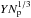 \hbox{$YN_{\rm p}^{1/3}$}