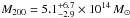 \hbox{$M_{200}=5.1_{-2.9}^{+6.7}\times10^{14}\,M_{\odot}$}