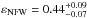 \hbox{$\varepsilon_{\rm NFW} = 0.44_{-0.07}^{+0.09}$}