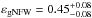 \hbox{$\varepsilon_{\rm gNFW} = 0.45_{-0.08}^{+0.08}$}