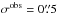 \hbox{$\sigma^{\rm obs} = 0\farcs5$}