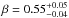 \hbox{$\beta = 0.55^{+0.05}_{-0.04}$}