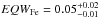 \hbox{$EQW_{\rm Fe}=0.05^{+0.02}_{-0.01}$}