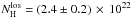 \hbox{$N_{\rm H}^{\rm los}=(2.4\pm0.2)\,\times\,10^{22}$}