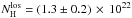 \hbox{$N_{\rm H}^{\rm los}=(1.3\pm0.2)\,\times\,10^{22}$}