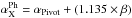 \hbox{$\alpha^{\rm Ph}_{\rm X} = \alpha_{\rm Pivot} + (1.135 \times \beta)$}