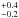 \hbox{$^{+0.4}_{-0.2}$}