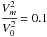 \hbox{$\cfrac{V_m^2}{V_0^2}=0.1$}