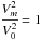 \hbox{$\cfrac{V_m^2}{V_0^2}= 1$}