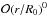 \hbox{$\mathcal{O}(r/R_0)^0$}