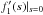 \hbox{$f_1^\prime(s)|_{s=0}$}