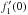 \hbox{$f_1^\prime(0)$}