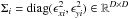 \hbox{$\Sigma_i = \text{diag}(\epsilon_{xi}^2, \epsilon_{yi}^2) \in \mathbb{R}^{D\times D}$}