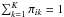 \hbox{$\sum_{k=1}^K \pi_{ik} = 1$}