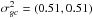 \hbox{$\sigma_{gc}^2 = (0.51,0.51)$}