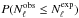 \hbox{$P(N^{\rm{obs}}_{\rm{\ell}} \leq N^{\rm{exp}}_{\rm{\ell}})$}