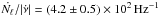 \hbox{$\dot {N_{\ell}}/|\dot{\nu}|= (4.2\pm 0.5)\times 10^2\, \rm{Hz^{-1}}$}
