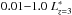 \hbox{$0.01{-}1.0~L^{*}_{z=3}$}