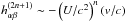 \hbox{$h_{\alpha\beta}^{(2n+1)}\sim-\left(U/c^2\right)^{n}(v/c)$}