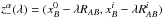 \hbox{$z^\alpha_{-}(\lambda) = (x^0_B - \lambda R_{AB}, x^i_B - \lambda R^i_{AB})$}