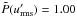 \hbox{$\tilde{P}(\urmsp)=1.00$}