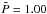 \hbox{$\tilde{P}=1.00$}