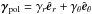 \hbox{$\ggamma_{\rm pol}=\gamma_r \eee_r + \gamma_\theta \eee_\theta$}
