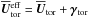 \hbox{$\meanUU{}_{\rm tor}^{\rm eff}=\meanUUt+\ggamma_{\rm tor}$}