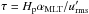 \hbox{$\tau=H_{\rm p}\alpha_{\rm MLT}/\urmsp$}