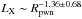 \hbox{$L_{\rm X} \sim R_{\rm pwn}^{-1.36 \pm 0.68}$}