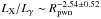 \hbox{$ L_{\rm X}/L_\gamma \sim R_{\rm pwn}^{-2.54\pm 0.52}$}