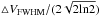 \hbox{$\triangle V_{\rm FWHM}/(2\sqrt{2\rm ln2})$}