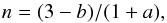 \begin{equation} n=(3-b)/(1+a) \label{polytropic} , \end{equation}