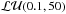 \hbox{$\mathcal{LU}(0.1,50)$}