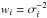 \hbox{$w_i = \sigma_i^{-2}$}