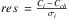 \hbox{$res \ = \frac{C_{i}\,-\,C_{ch}}{\sigma_{i}}$}