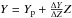 \hbox{$Y = Y_{\rm p}+\frac{\Delta Y}{\Delta Z} Z$}