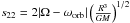 \hbox{$s_{22}=2|\Omega-\omega_{\rm orb}| \left (R^3 \over GM\right )^{1/2}$}