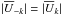 \hbox{${ | \oU_{-k} | = | \oU_{k} | }$}