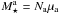 \hbox{${ M_{\star}^{\ra} = N_{\ra} \mu_{\ra} }$}